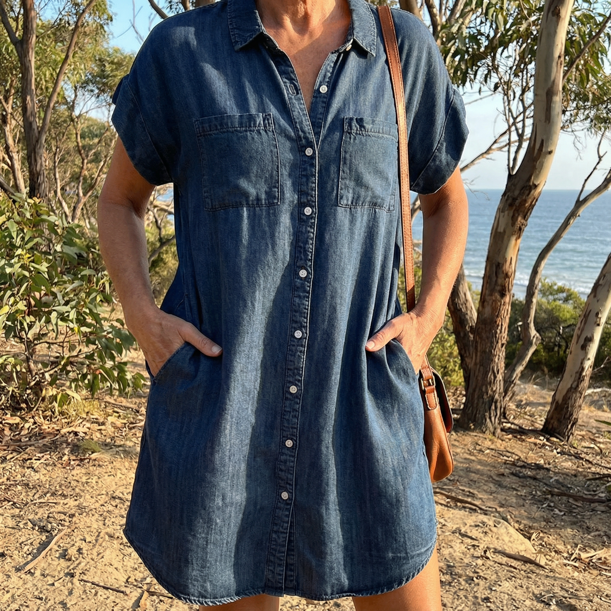Sofia™ - Casual Denim Print Jurk