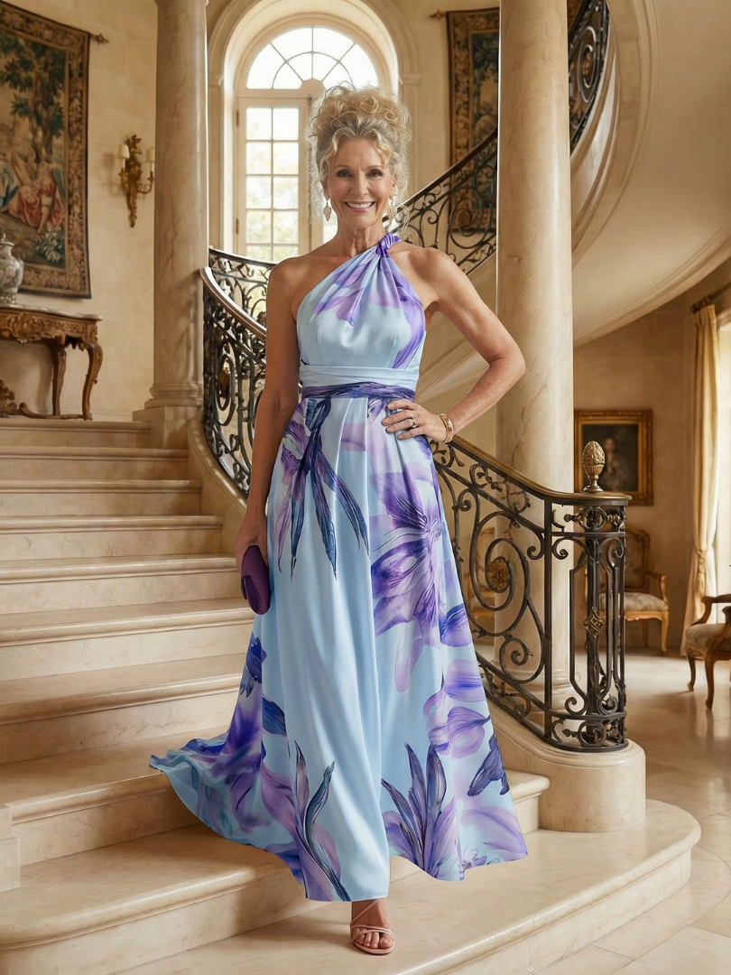 Amiel | Lichte maxi-jurk met bloemenprint