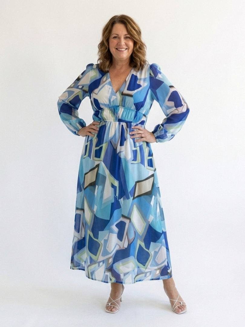 Althea | Maxi-jurk met lange mouwen