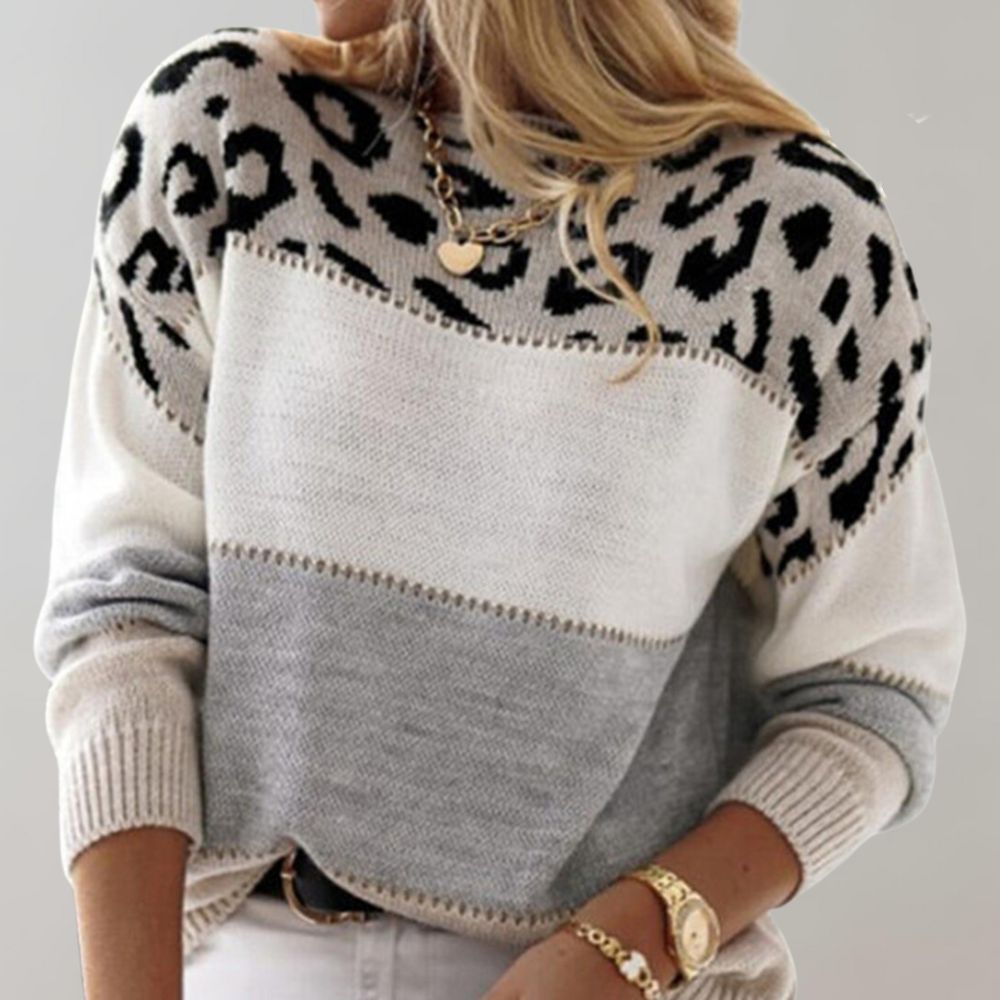 Charlene – Casual Trui met Luipaardpatroon