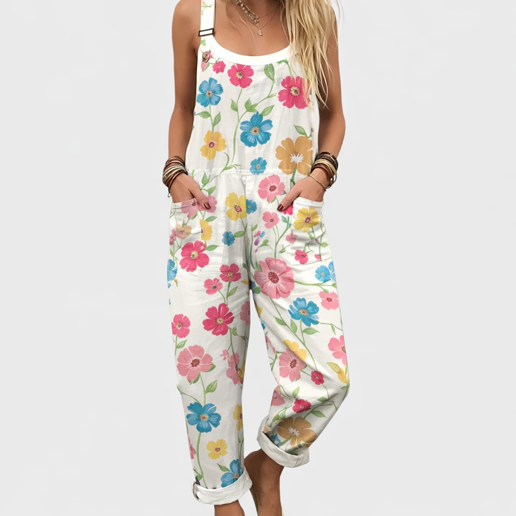 Comfortabele bedrukte dungarees