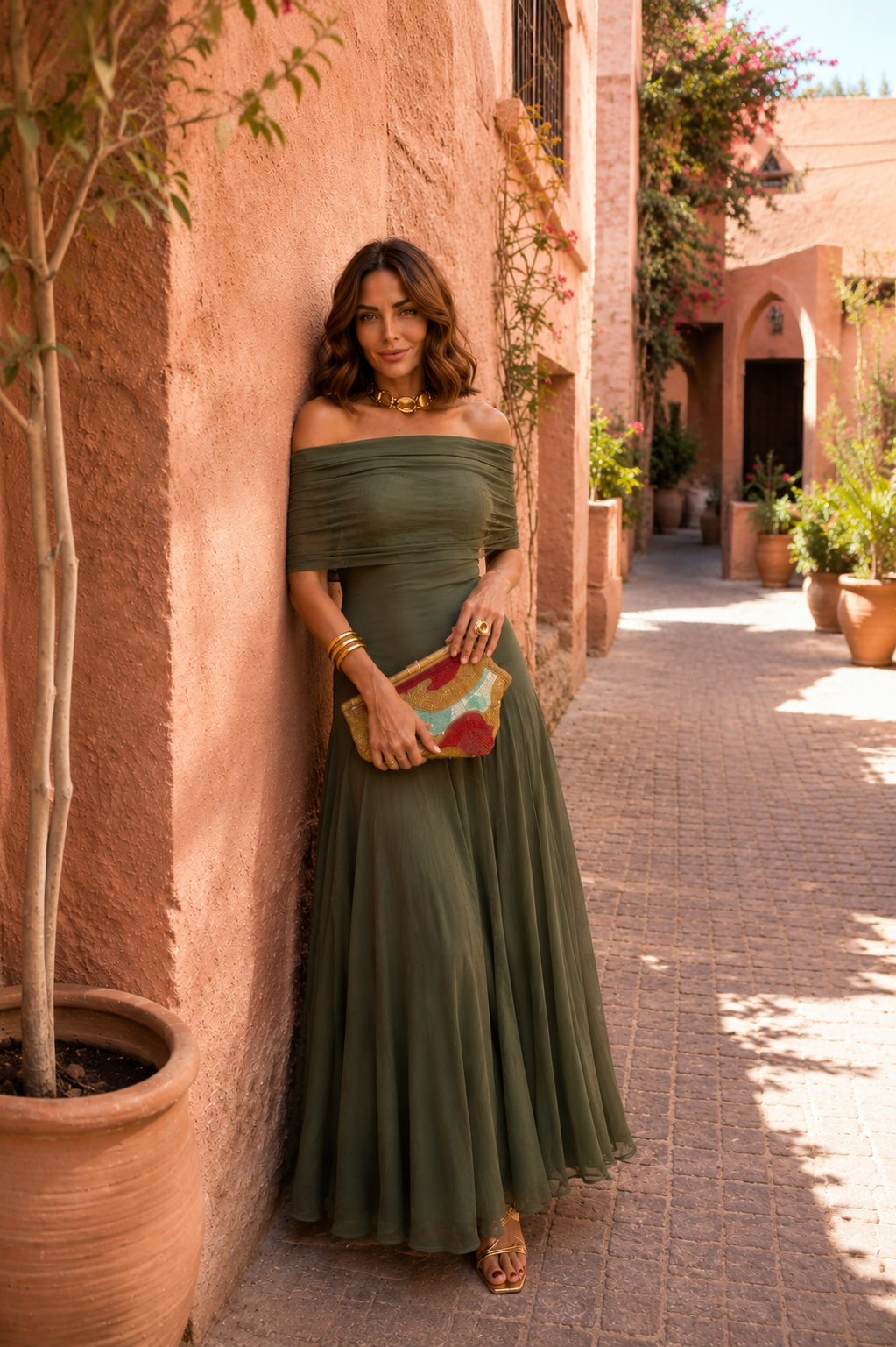 Toledo | Jurk in groen