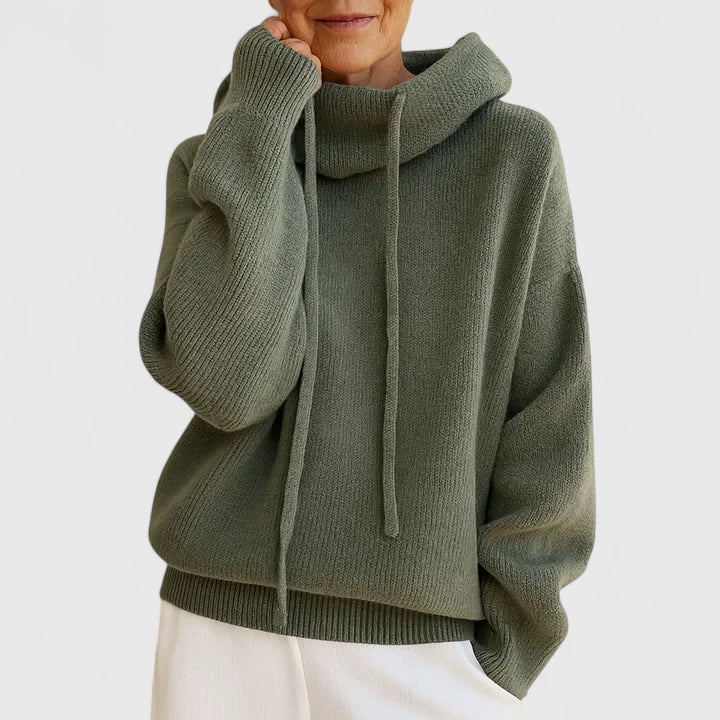 Marie | Cozy Trui met Hoge Col en Capuchon