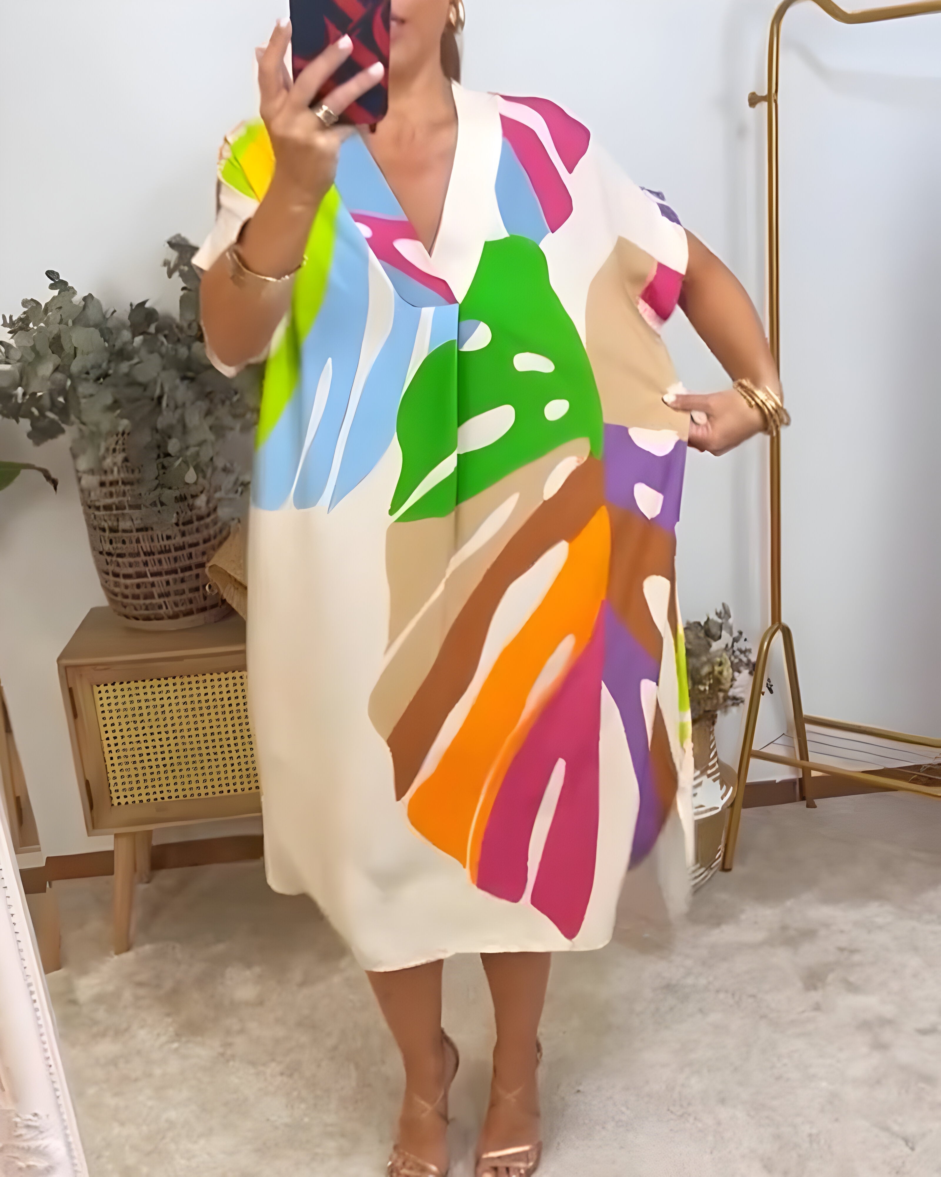 Wynne | Abstract Patroon Jurk