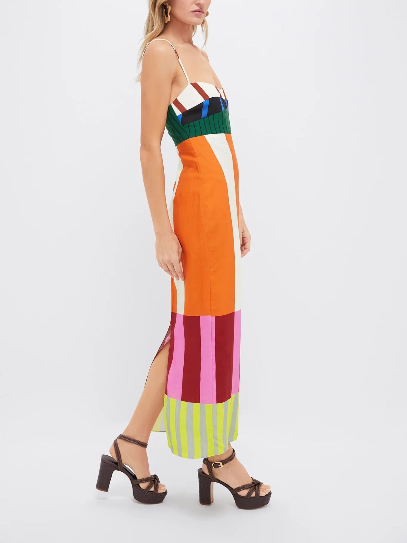 GEOMETRISCHE RAYON JURK MULTIKLEUR