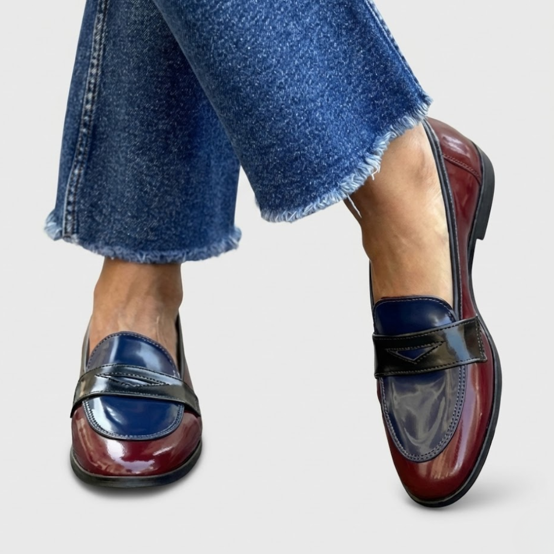 Claudia™ | Mocassins met Contrasterende Kleuren