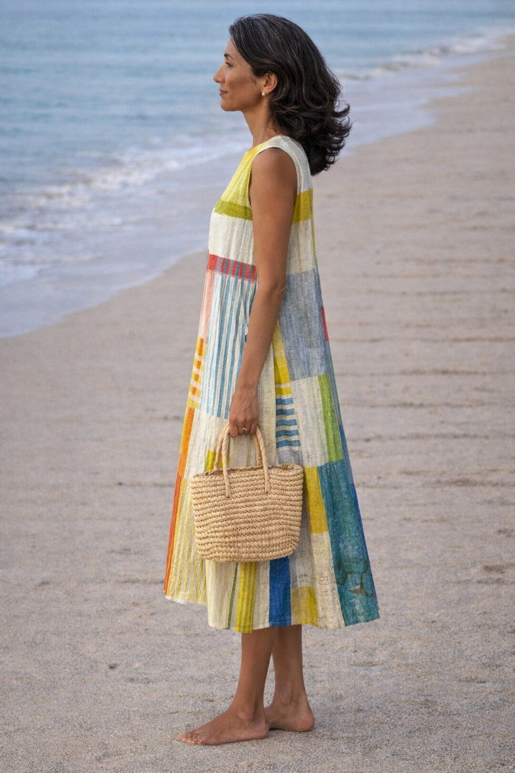 Eva | Geometrische Midi-jurk