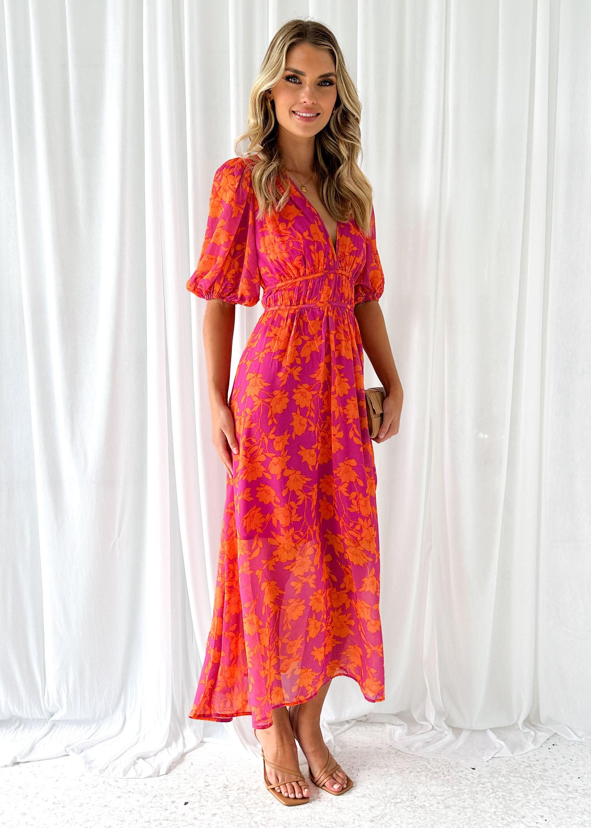 Luna™ | Modern Bloemen Midi Jurk