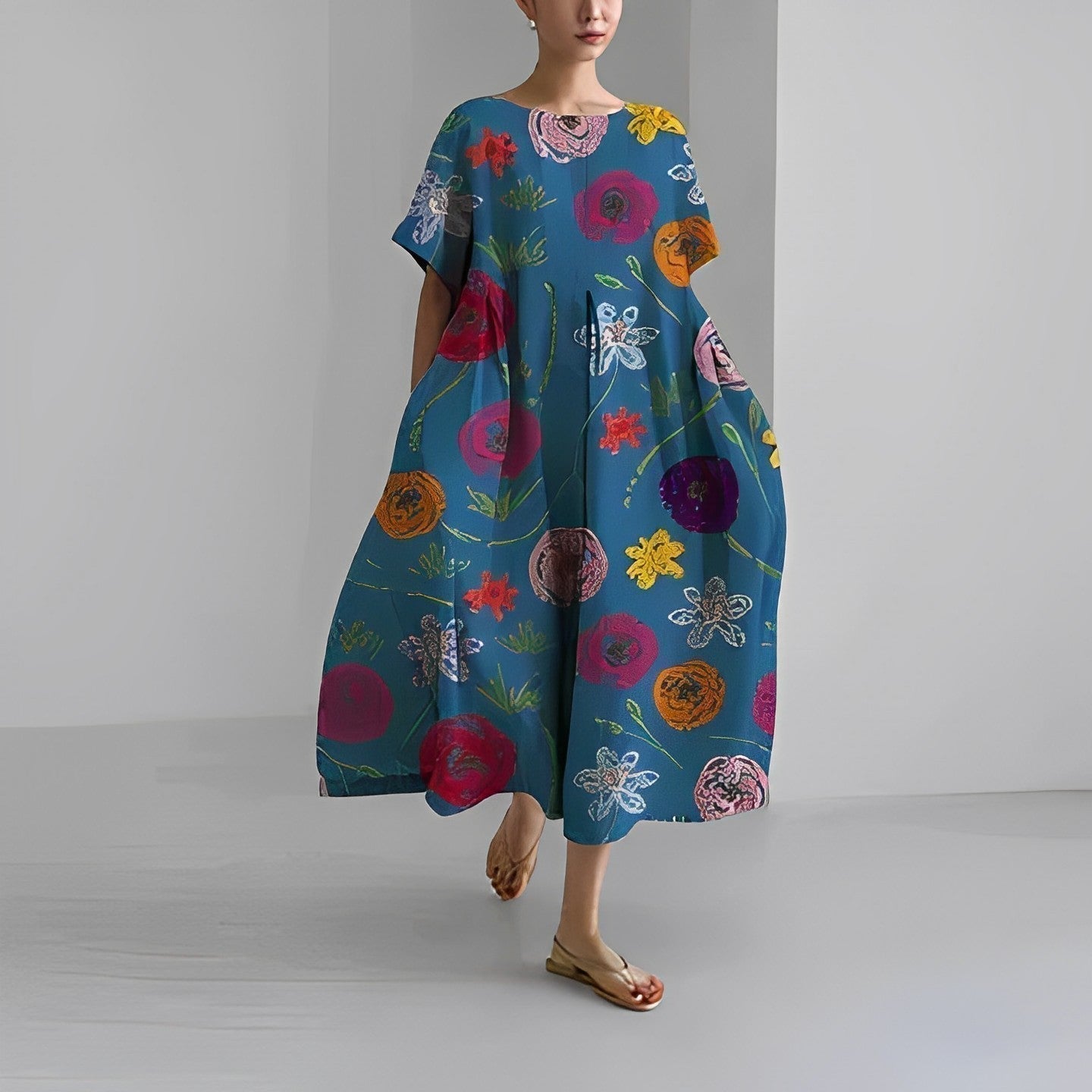 CÉLESTINE | Bohemian Bloemenjurk voor een Natuurlijke en Romantische Stijl