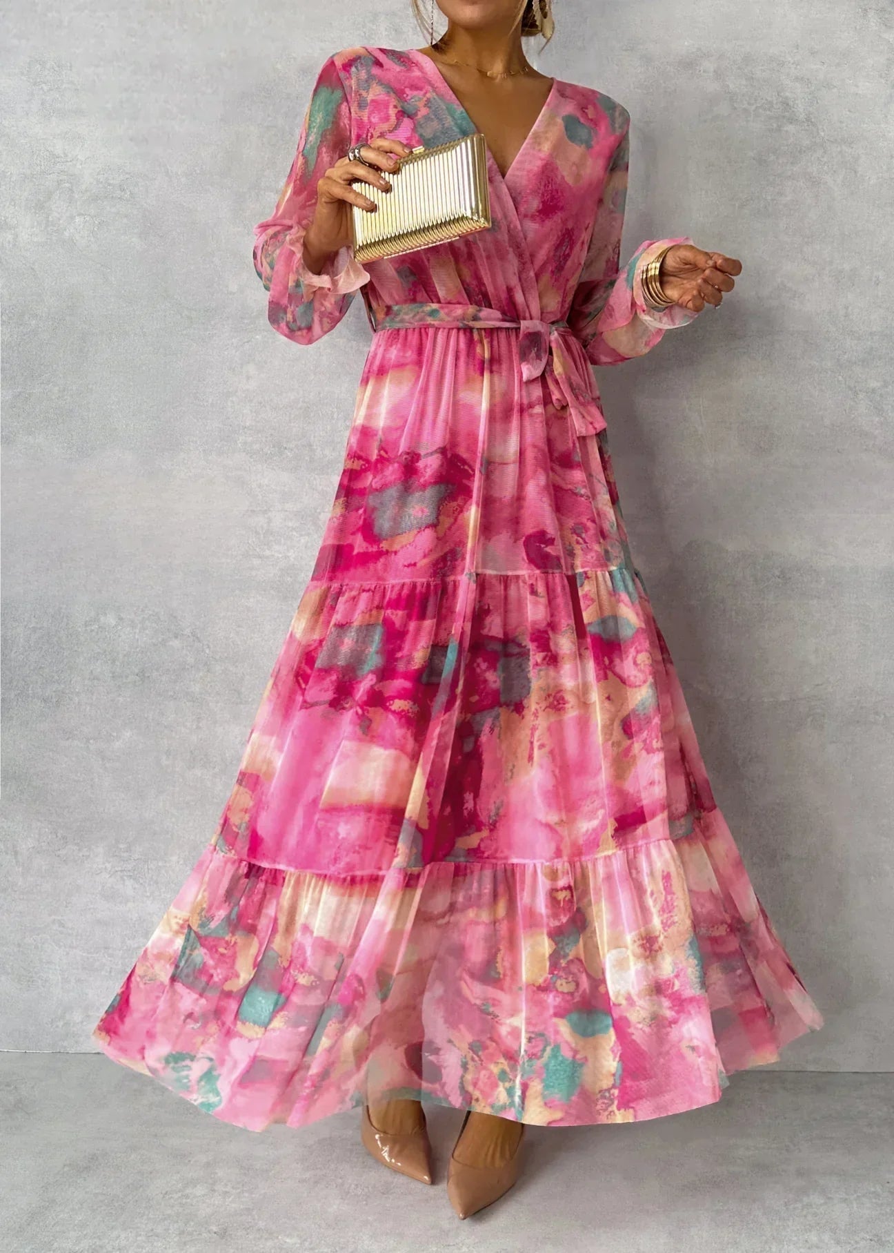 Meli | Wikkeljurk met Bloemenprint