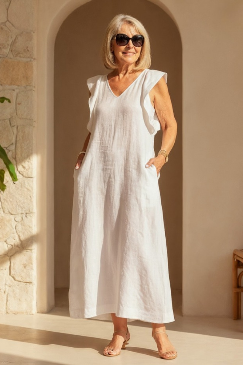 Lucinda | Moeiteloze Charme Midi Jurk