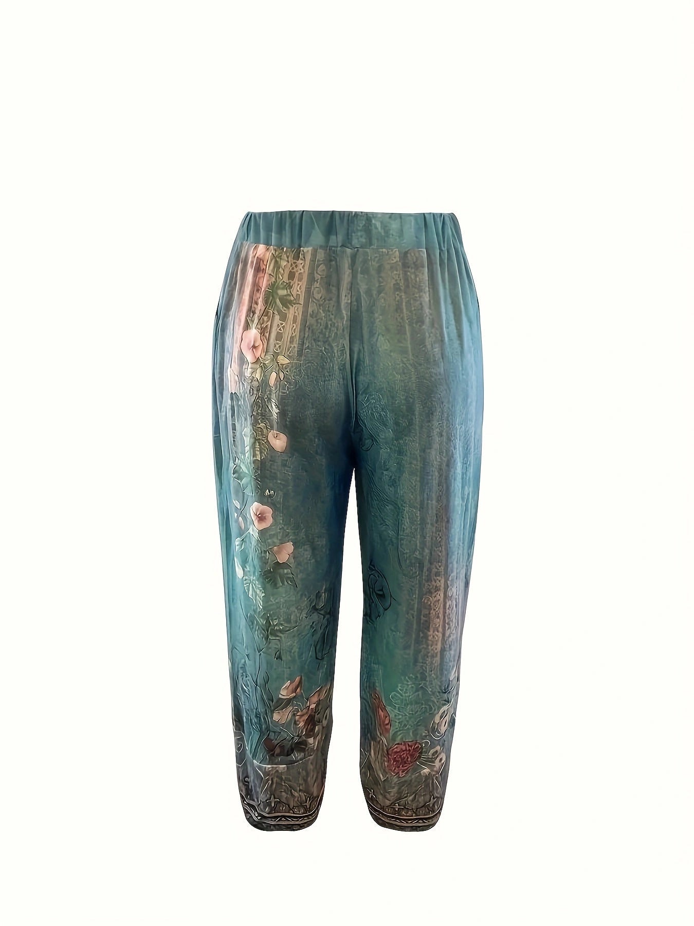 Ontspannen Pasvorm Vrouwen Bloemenprint Wijde Broek