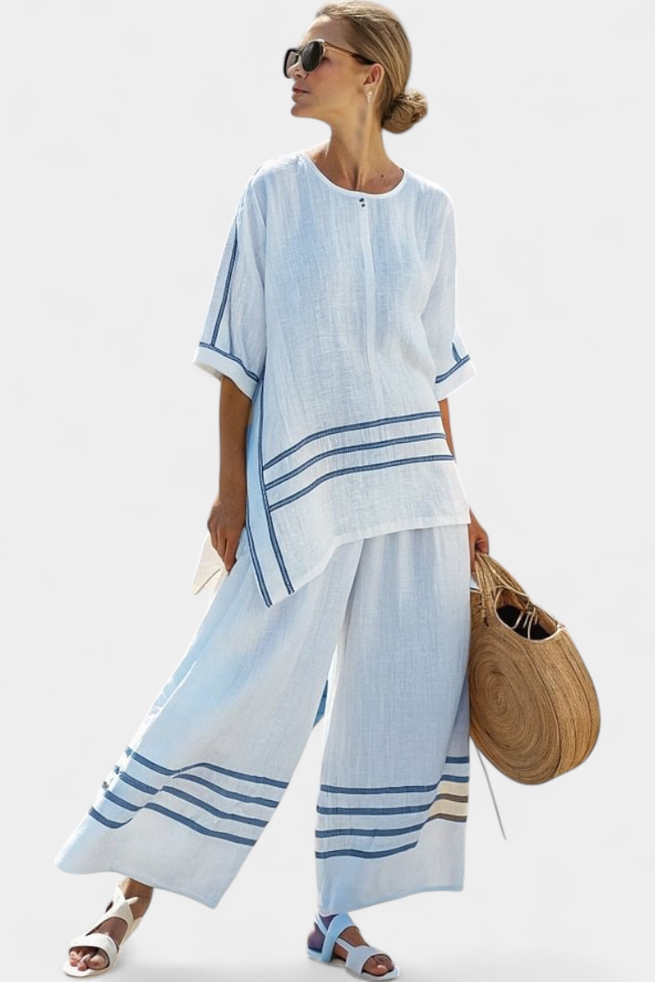 Wynric | Top Asymmetrisch Gestreept Sofisticeerd & Dappere Broek