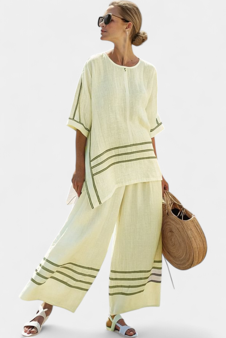 Wynric | Top Asymmetrisch Gestreept Sofisticeerd & Dappere Broek