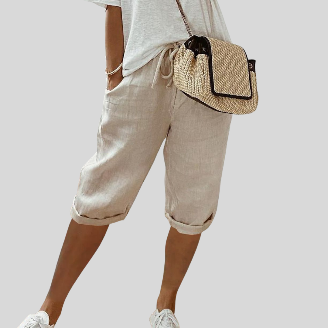 Korte Fluide Comfortabele Elegante Broek