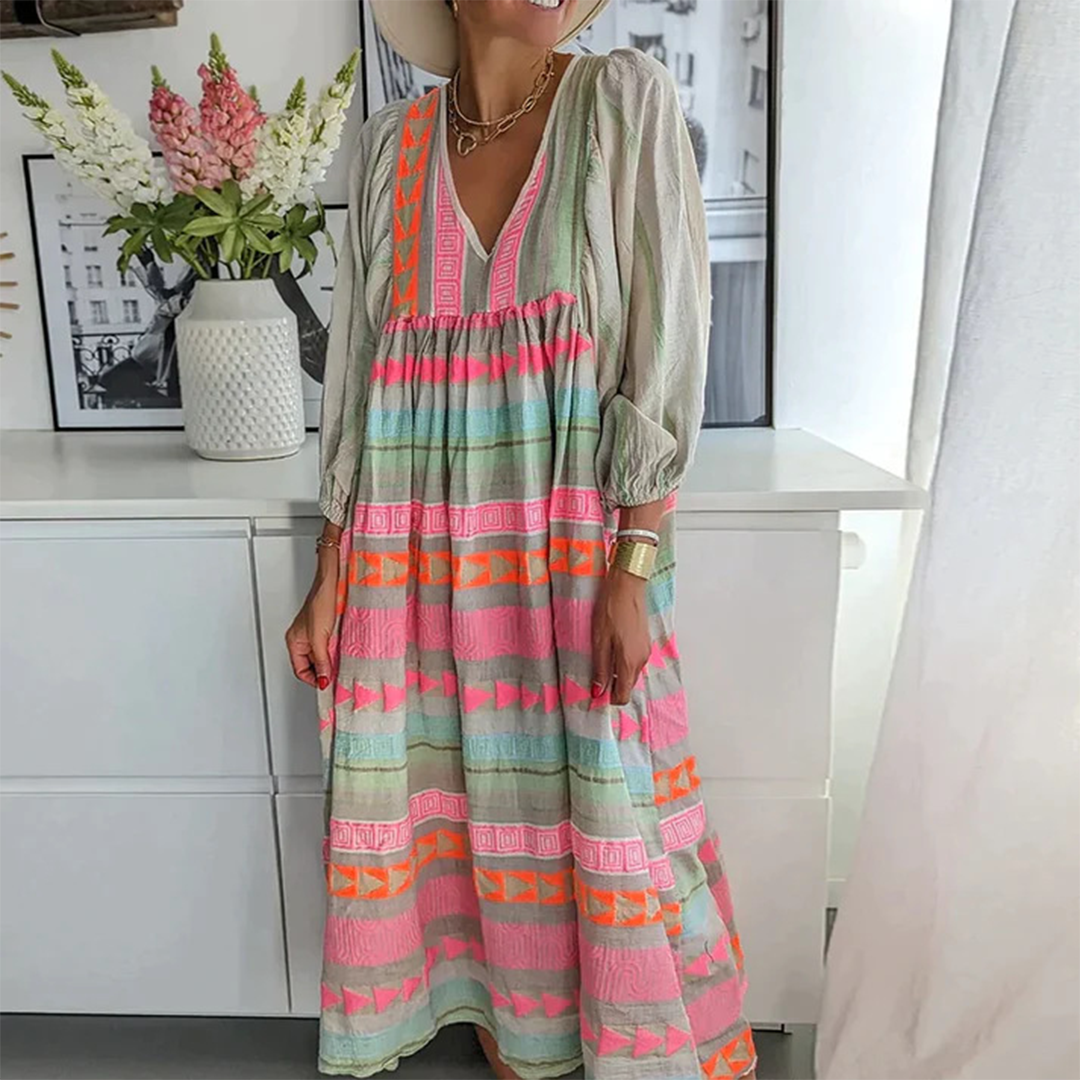 Annalise | Comfortabele Boho Midi-jurk
