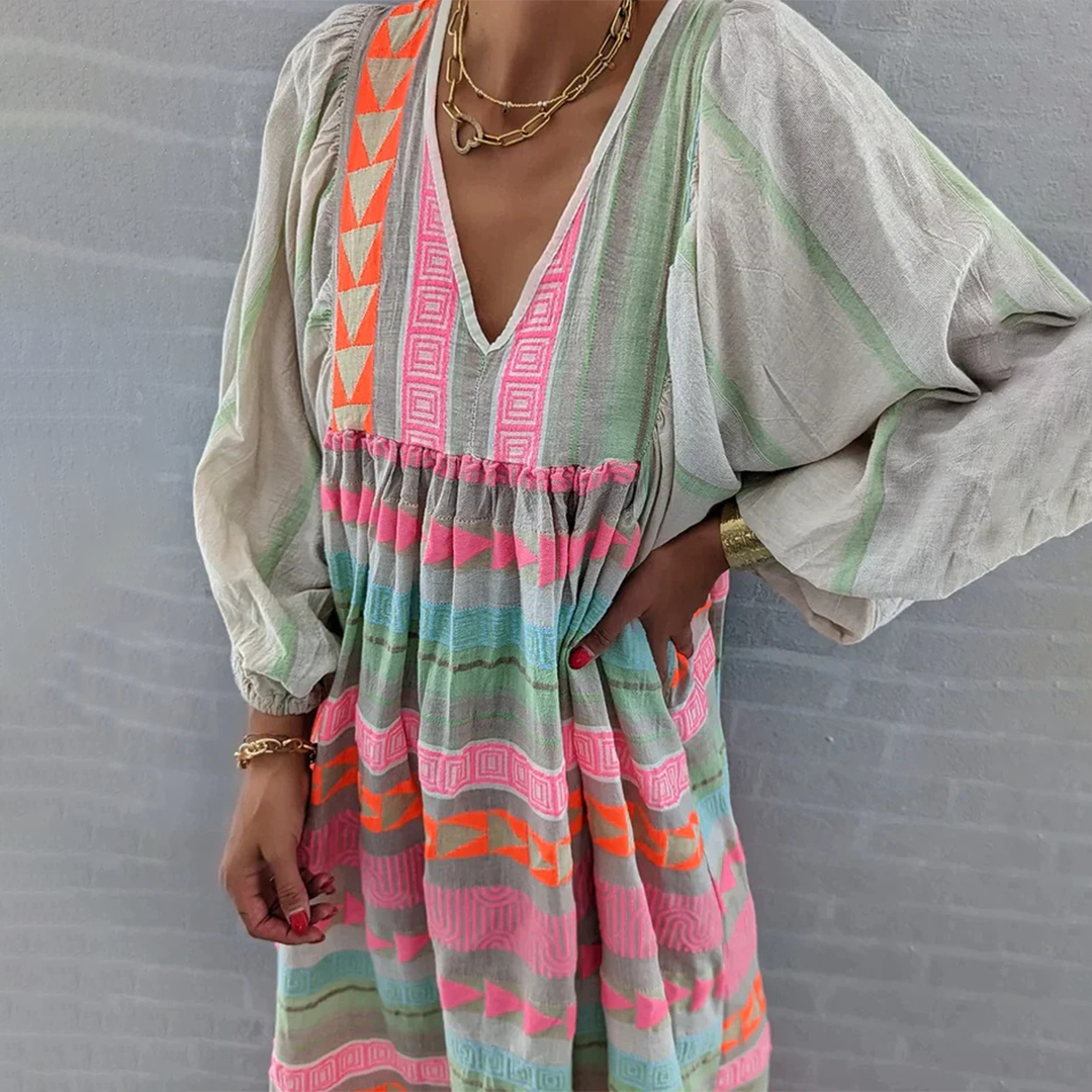 Annalise | Comfortabele Boho Midi-jurk