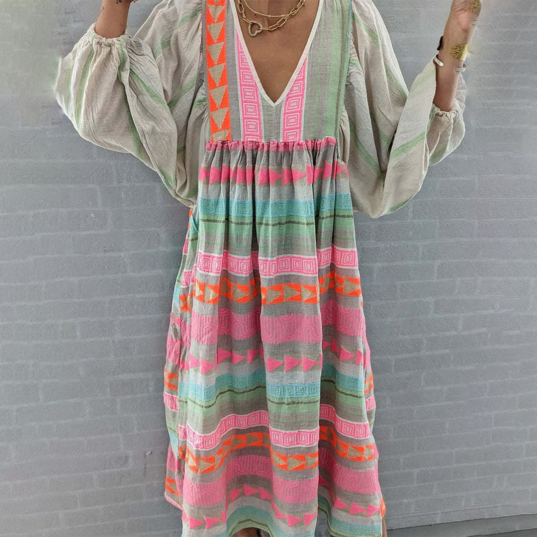 Annalise | Comfortabele Boho Midi-jurk