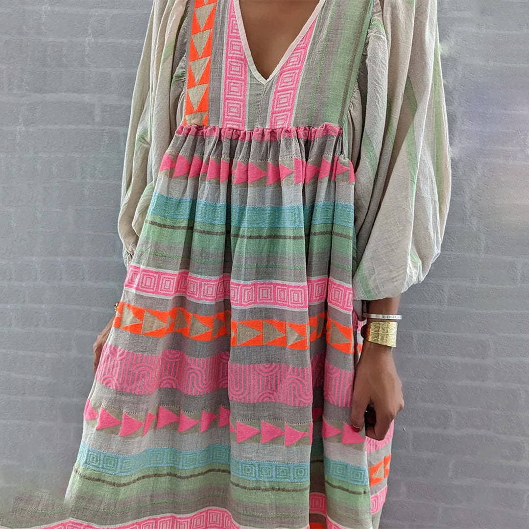 Annalise | Comfortabele Boho Midi-jurk