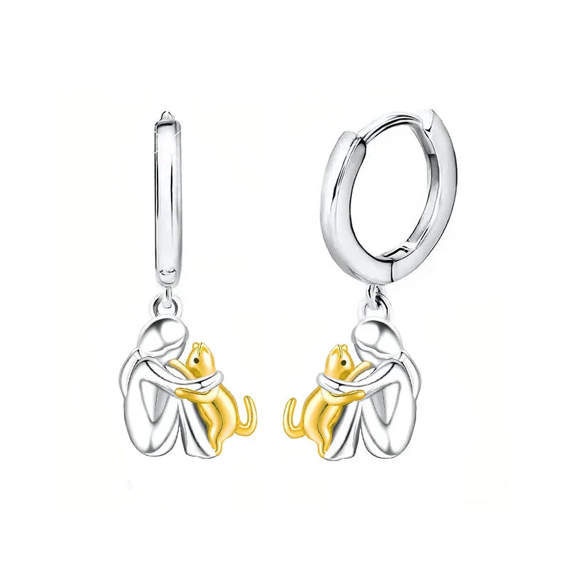 Lily™ - Kat Icono Oorbellen (Ronde Sluiting)