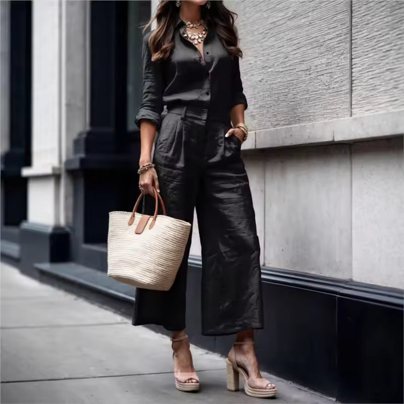 Noor™ || Losvallende set met broek