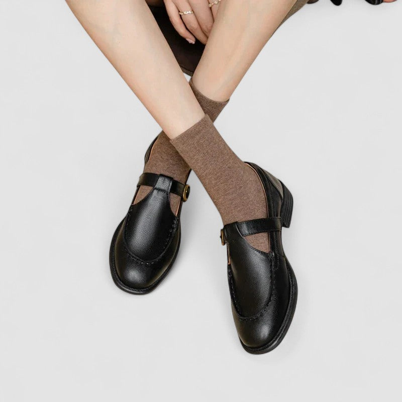 AVERY | ORTHOPEDISCHE MARY JANE SCHOENEN MET VIERKANTE NEUS