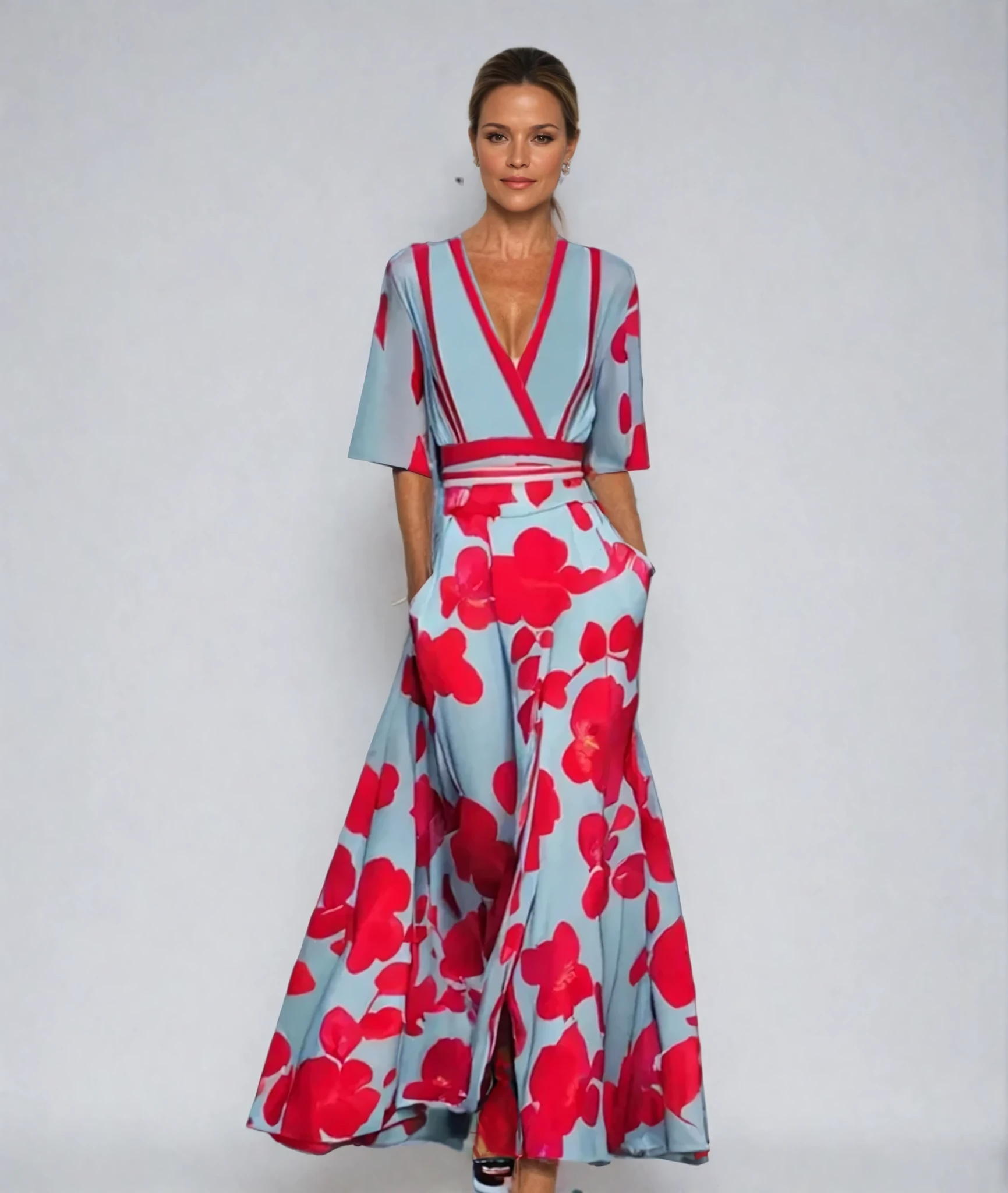 Eliana™ | Elegante Bloemen A-Lijn Jurk
