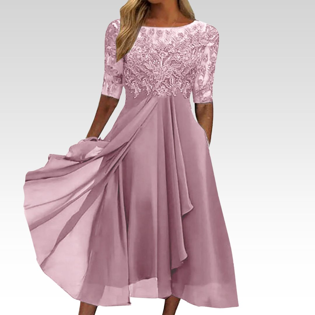 Puck™ | Elegante Midi-jurk van Kant