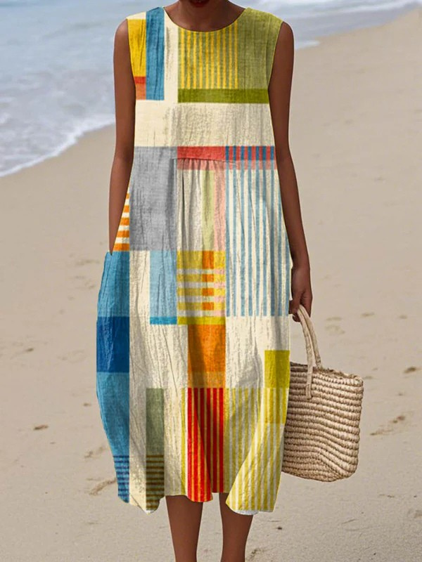 Eve™ Midi Geometrisch Jurk
