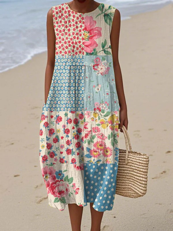 Anna™ || Patchwork Midi Jurk