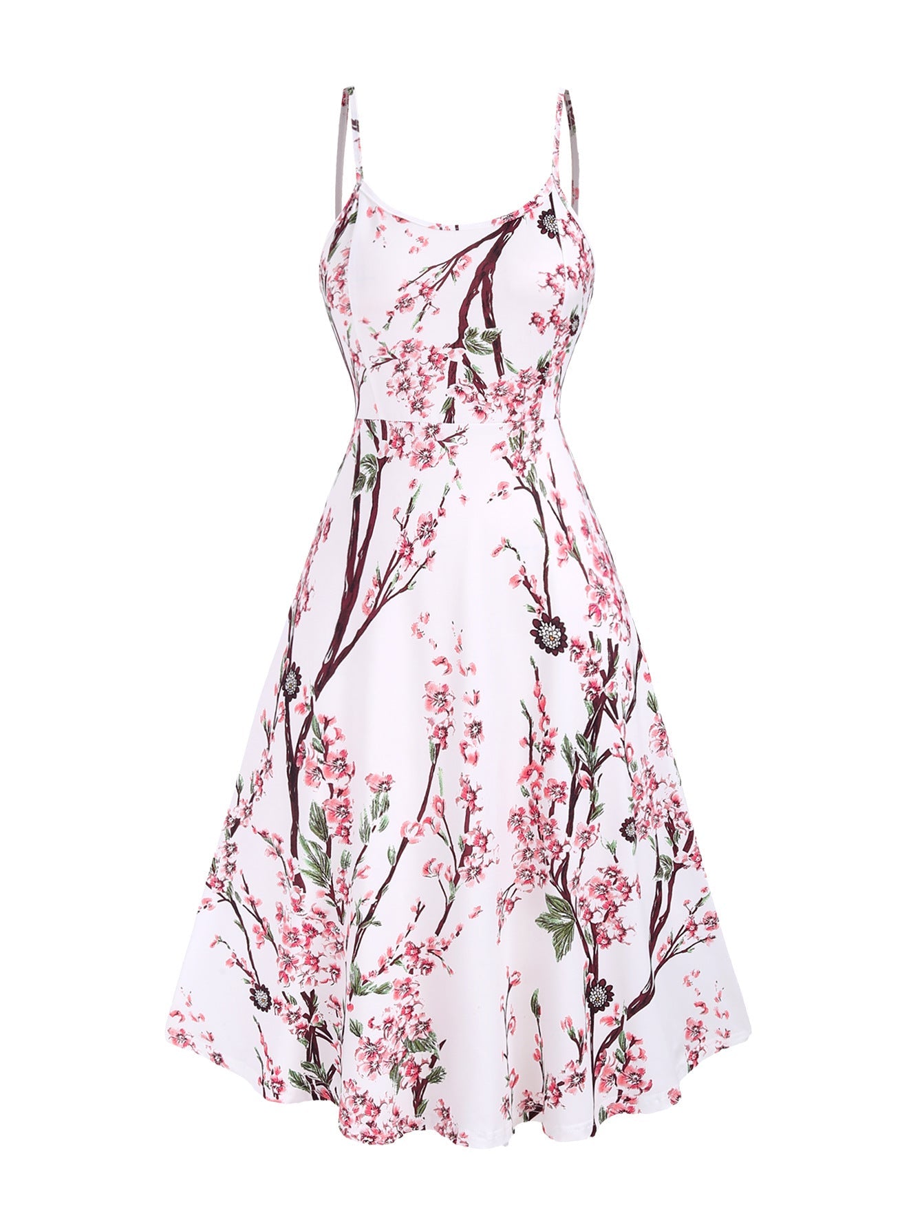 Tweedelige set met top en jurk met tie-dyeprint