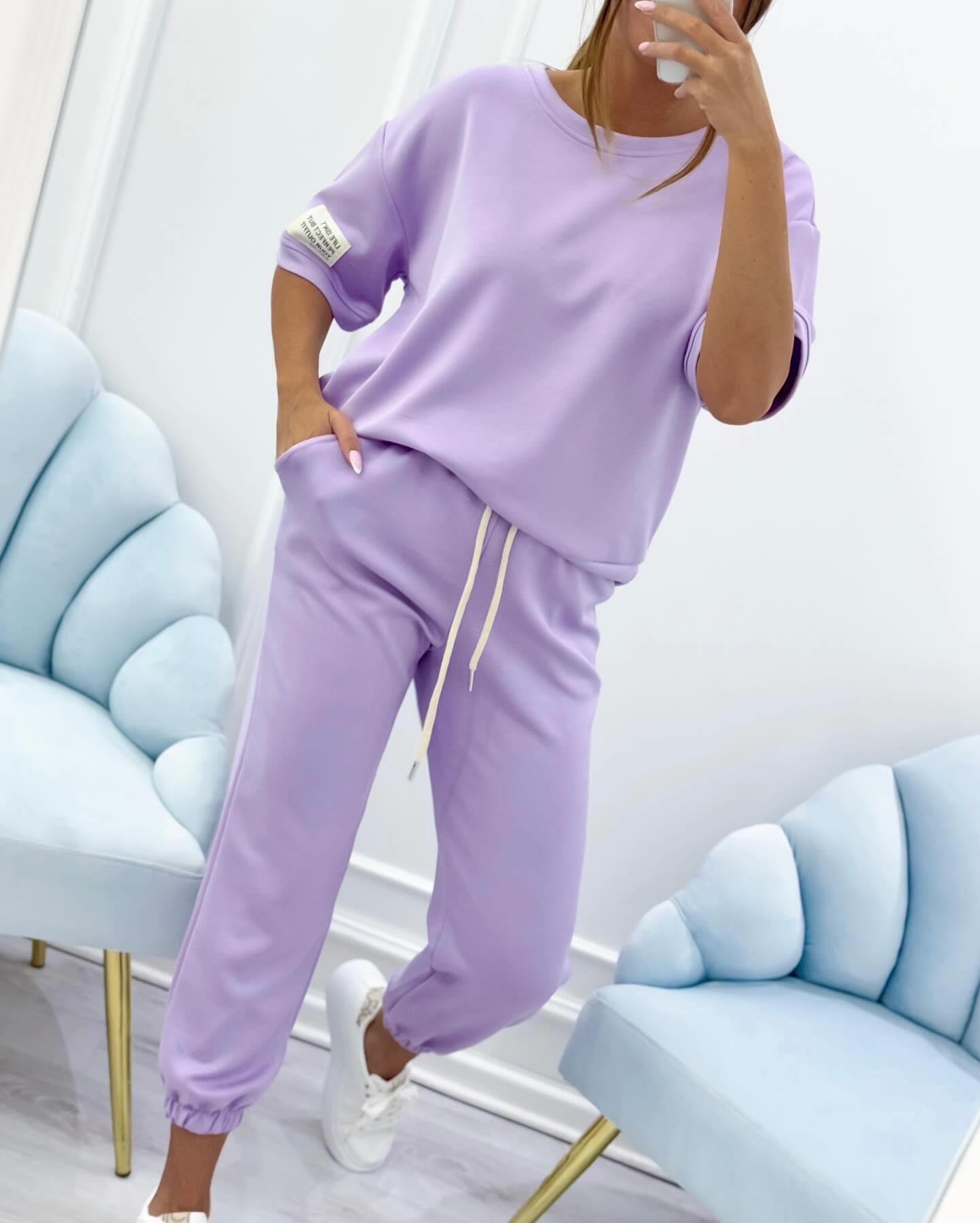 ⏳ Tijdelijke aanbieding! ⏰ Dames casual set met een effen top en broek