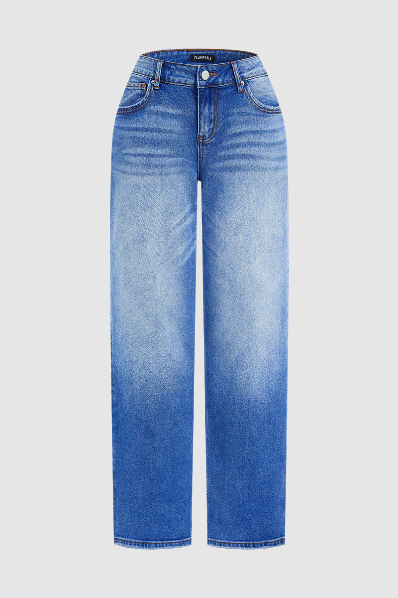 Denvara | Rechtaflopende Mid Rise Jeans
