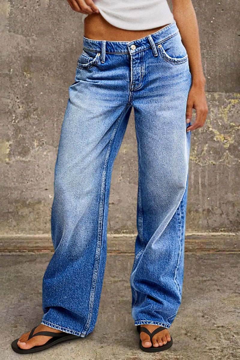 Denvara | Rechtaflopende Mid Rise Jeans