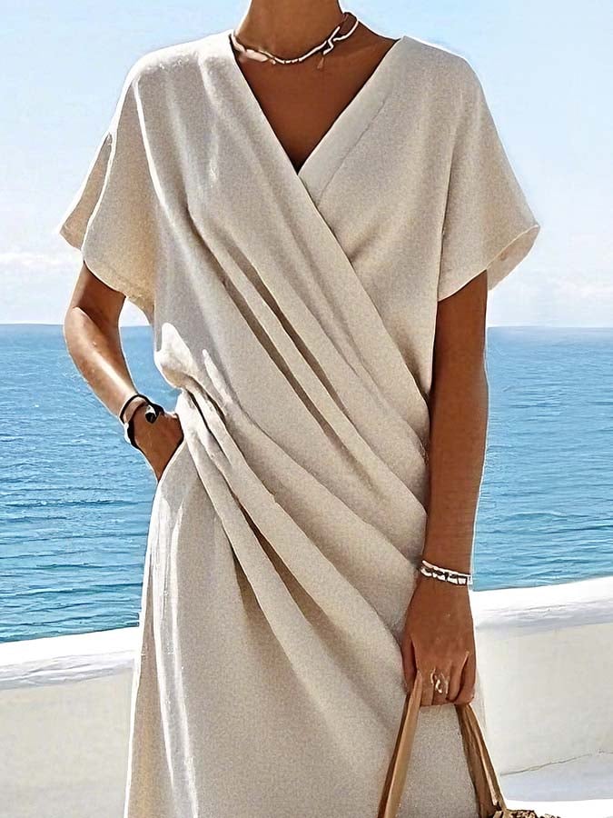 Women'S Loose Solid Color Dress