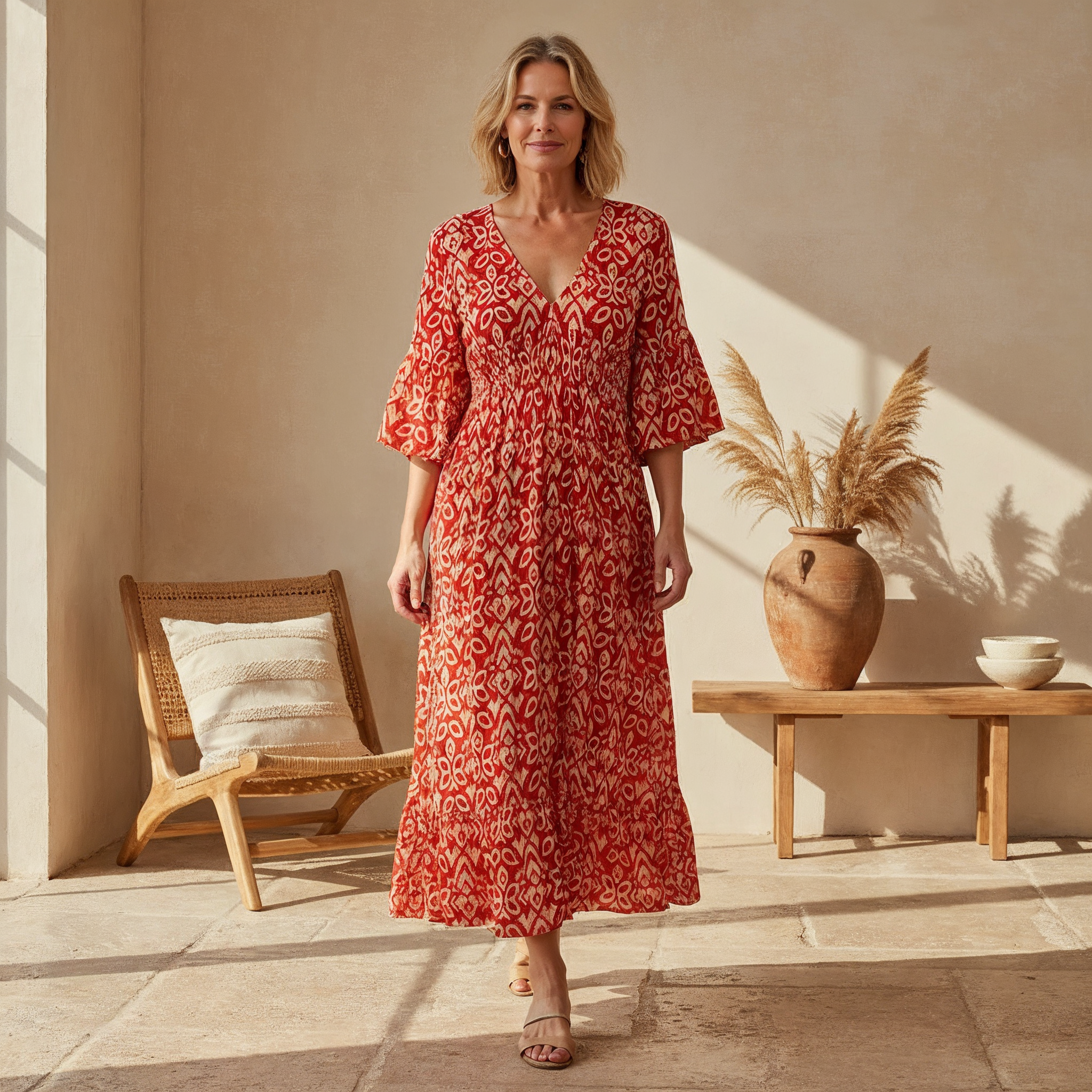 Nerida | Boho Everyday Print Jurk