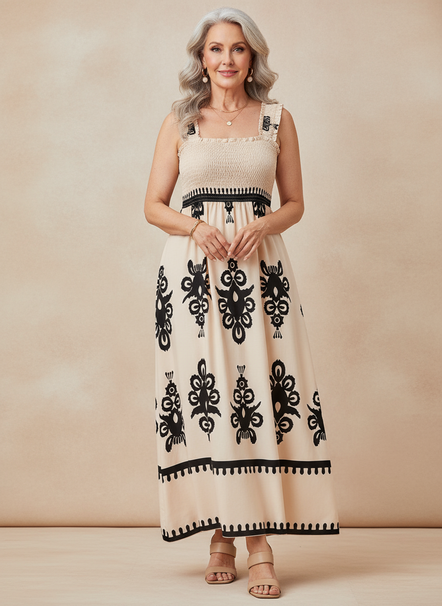 Tahlia | Ontspannen Bohemian Maxi Jurk