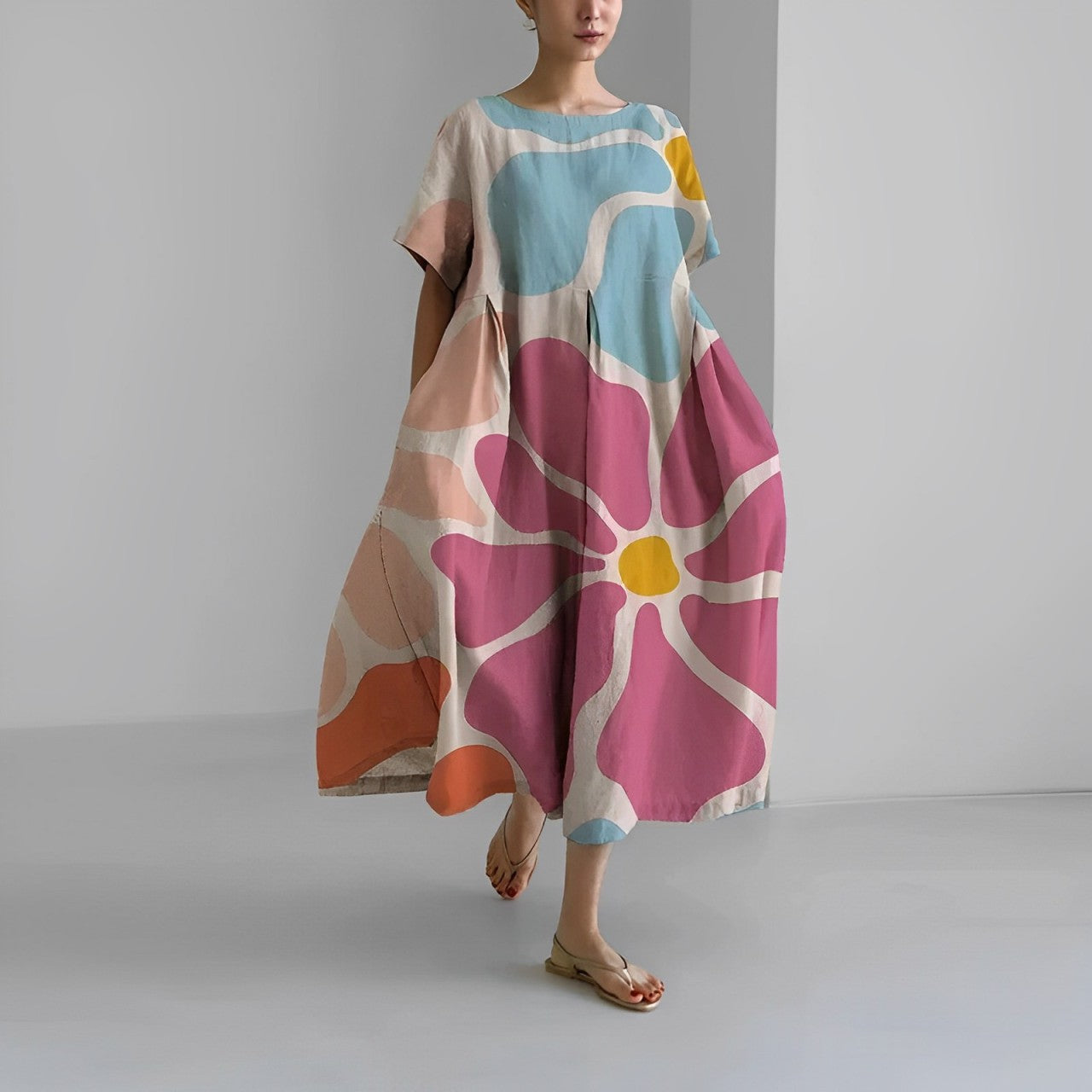 CÉLESTINE | Bohemian Bloemenjurk voor een Natuurlijke en Romantische Stijl
