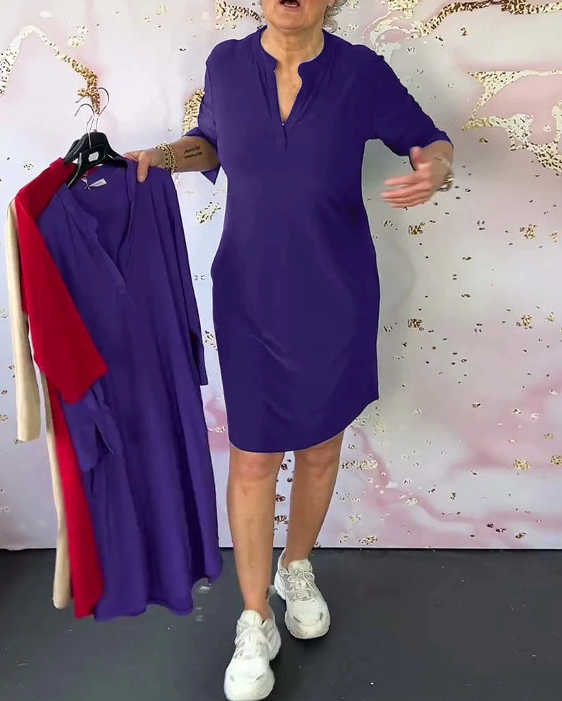 HANNE | ELEGANTE JURK MET V-HALS