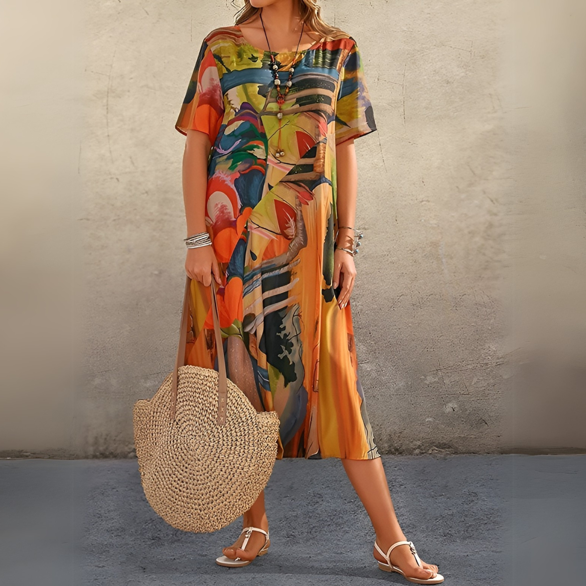 JOELLE | FLORELE JURK IN EEN LICHT EN ELEGANT STIJL