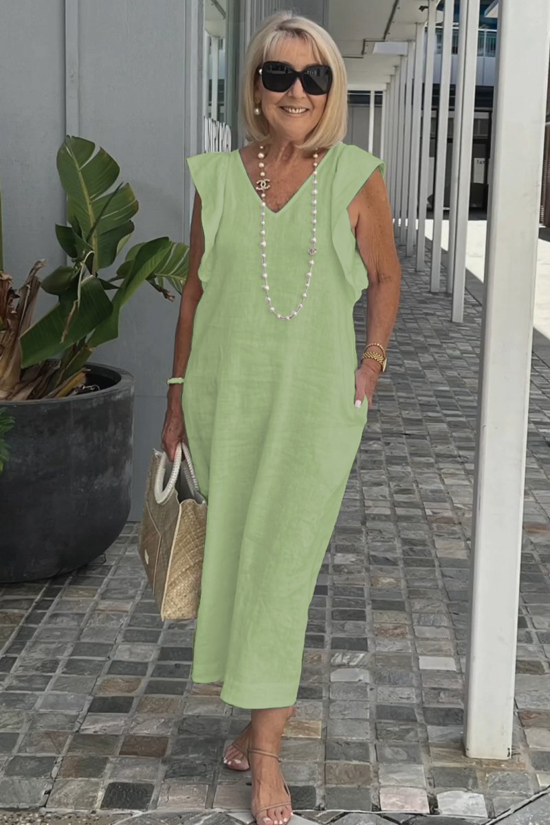 Lucinda | Moeiteloze Charme Midi Jurk