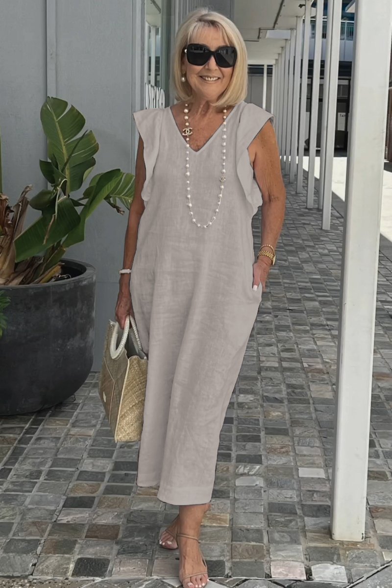 Lucinda | Moeiteloze Charme Midi Jurk