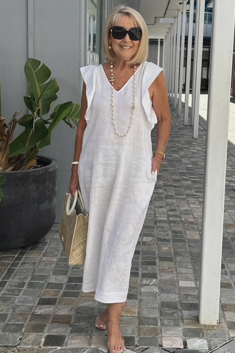 Lucinda | Moeiteloze Charme Midi Jurk