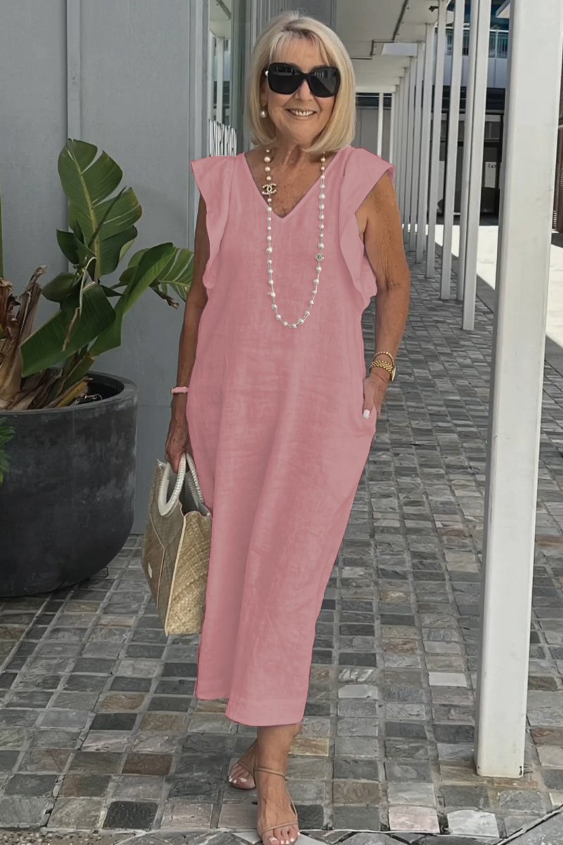 Lucinda | Moeiteloze Charme Midi Jurk