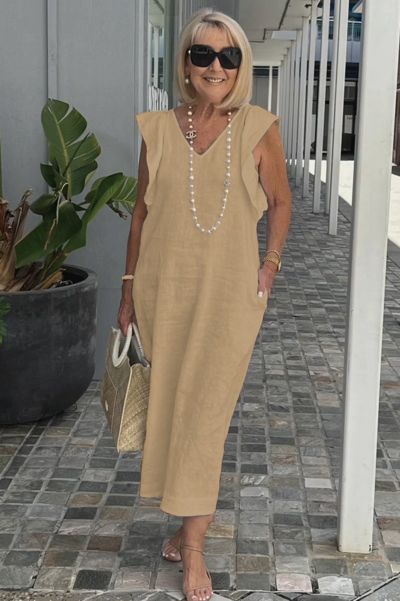 Lucinda | Moeiteloze Charme Midi Jurk