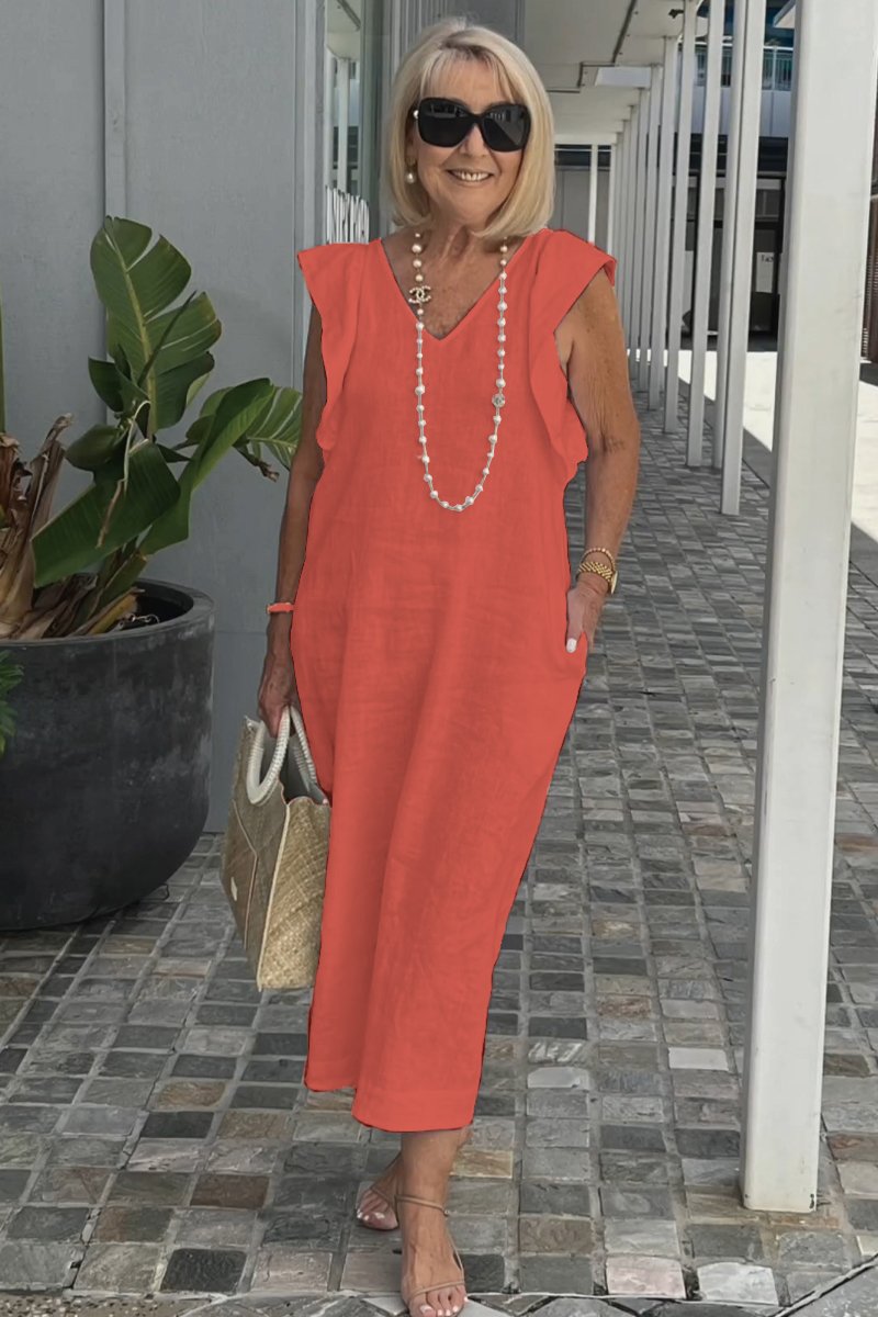 Lucinda | Moeiteloze Charme Midi Jurk