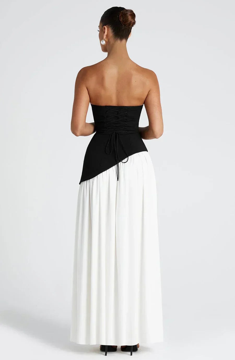 ADRIANA | LANG ASYMMETRISCH JURK MET OPENING