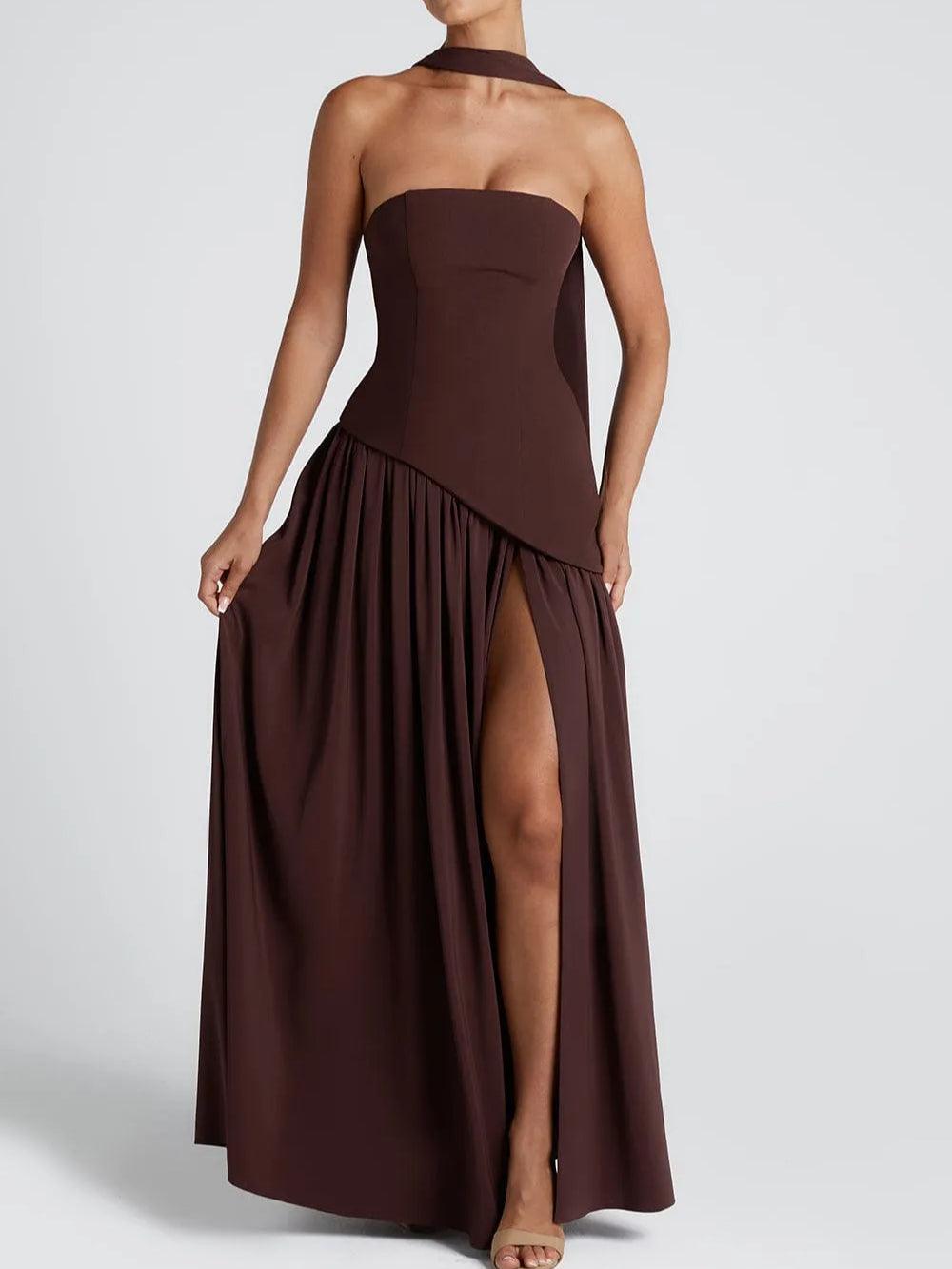 Aurélie™ | Strapless Maxi Jurk met Split