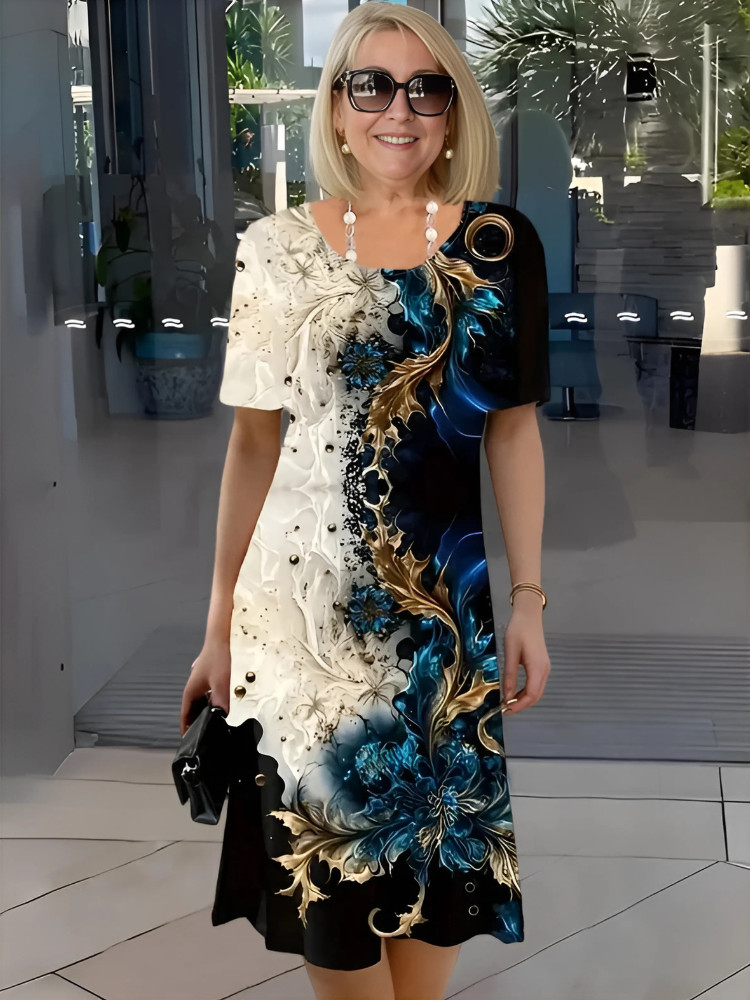Alessia – Elegante Artistieke Jurk