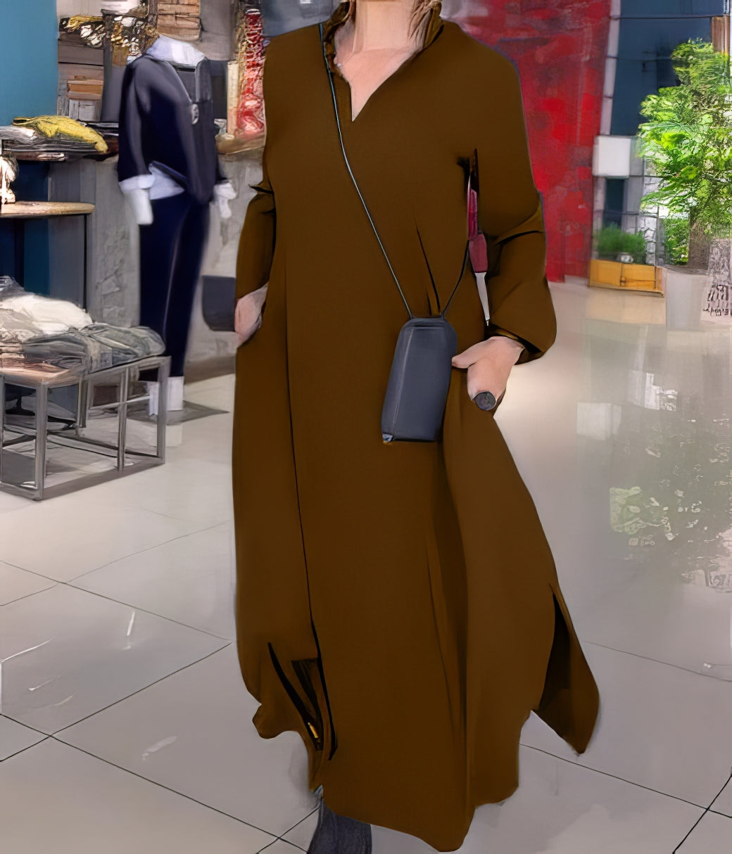 CLAUDIA | Elegante en Modieuze Lange Elastische Jurk